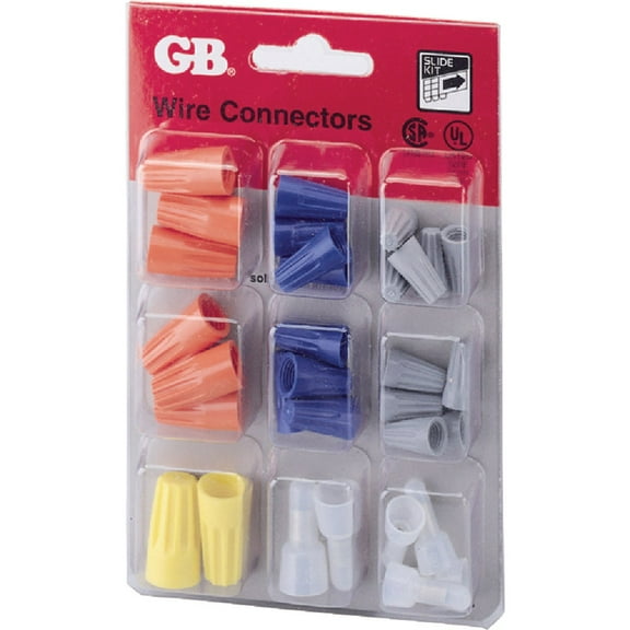 Gardner Bender TK-32 Assorted Electrical Wire Connector Kit, 22-10 AWG, Includes: Screw-On and Nylon Pigtail Connectors, 32 pc kit