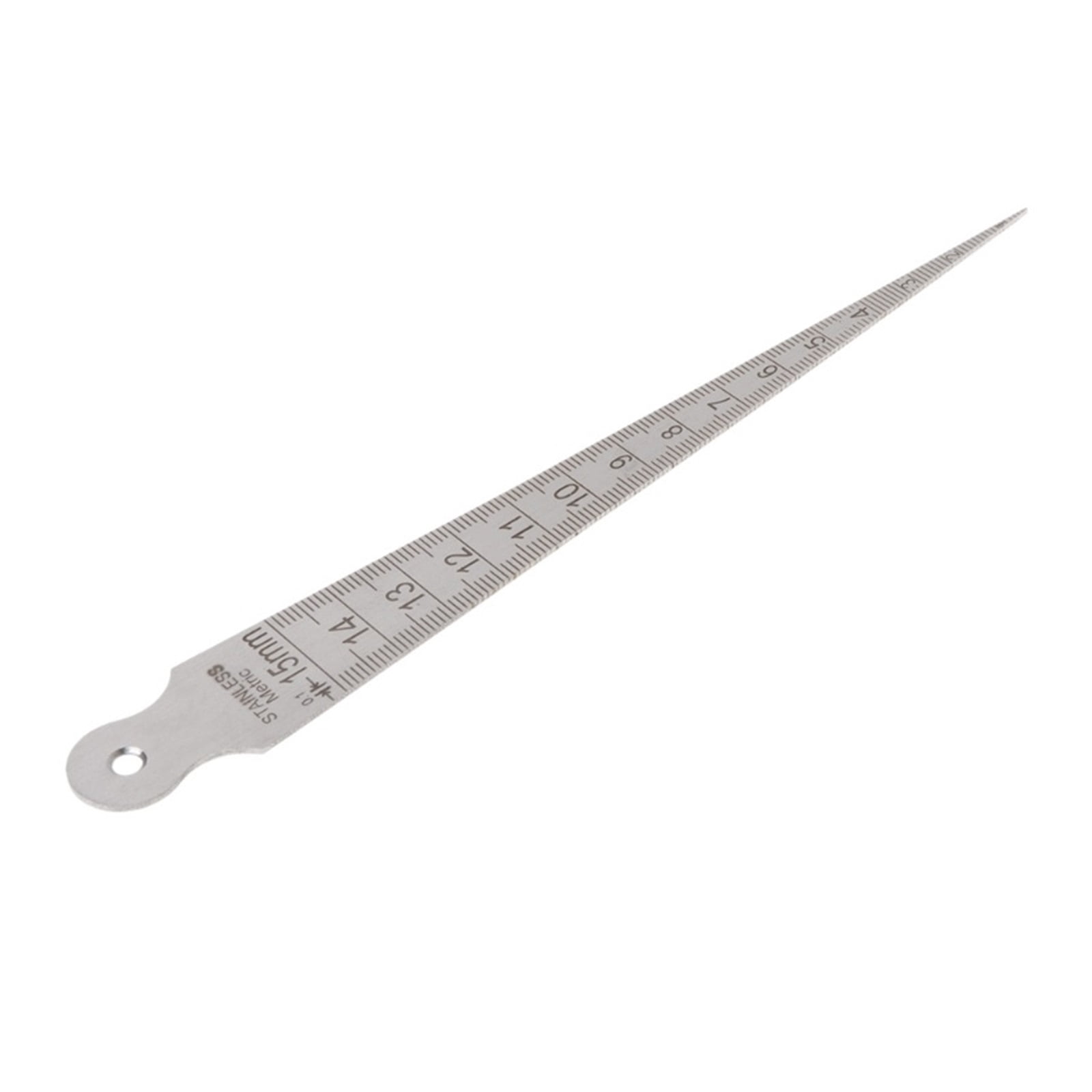 Stainless Steel Wedge Feeler Gauge For Gap Hole Measuring Tool 1-15mm For Diameters Of Small Holes/Slots ,Easy to Use