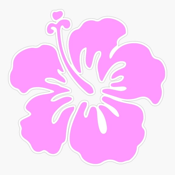 Hawaiian Flower Tropical Floral Design Sticker