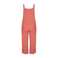 thumbnail image 4 of ZZwxWA Womens Casual Overalls Cotton Linen Adjustable Straps Baggy Pants Wide Leg Jumpsuits with Pockets Solid Color, 4 of 6
