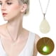 thumbnail image 5 of Collar de cristal luminoso - Cadena colgante fluorescente hexagonal que brilla en la oscuridad, collar de aleación de 20" con tarjeta regalo para mujeres y adolescentes, 5 of 5