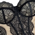 thumbnail image 5 of Byworldtasic Women's Sexy Embroidery Corset Top Bodysuit Spaghetti Strap V Neck Sheer Mesh Bustier Cami Rave Top, 5 of 8