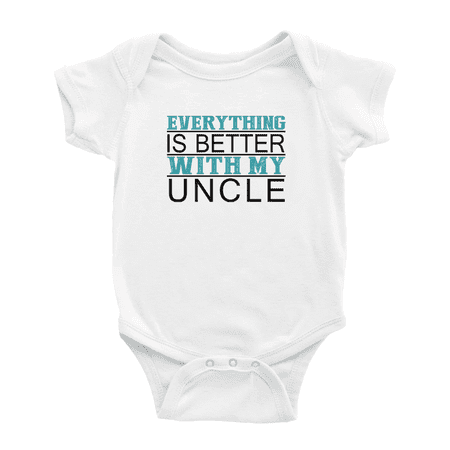 

Everything is Better with Uncle Funny Baby Clothing Bodysuits Boy Girl Unisex