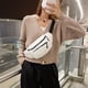 thumbnail image 1 of Bolso de pecho de felpa para mujer riñonera con cinturón de Likrtyny Color sólido bolsa cruzada de pecho de marca de diseñador riñonera de plátano, 1 of 9