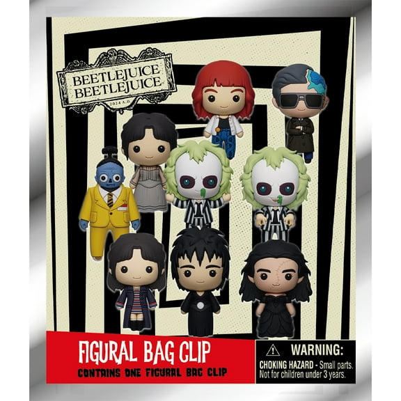 Beetlejuice Figural Bag Clip Keychain 3D, Beetlejuice Characters, 1