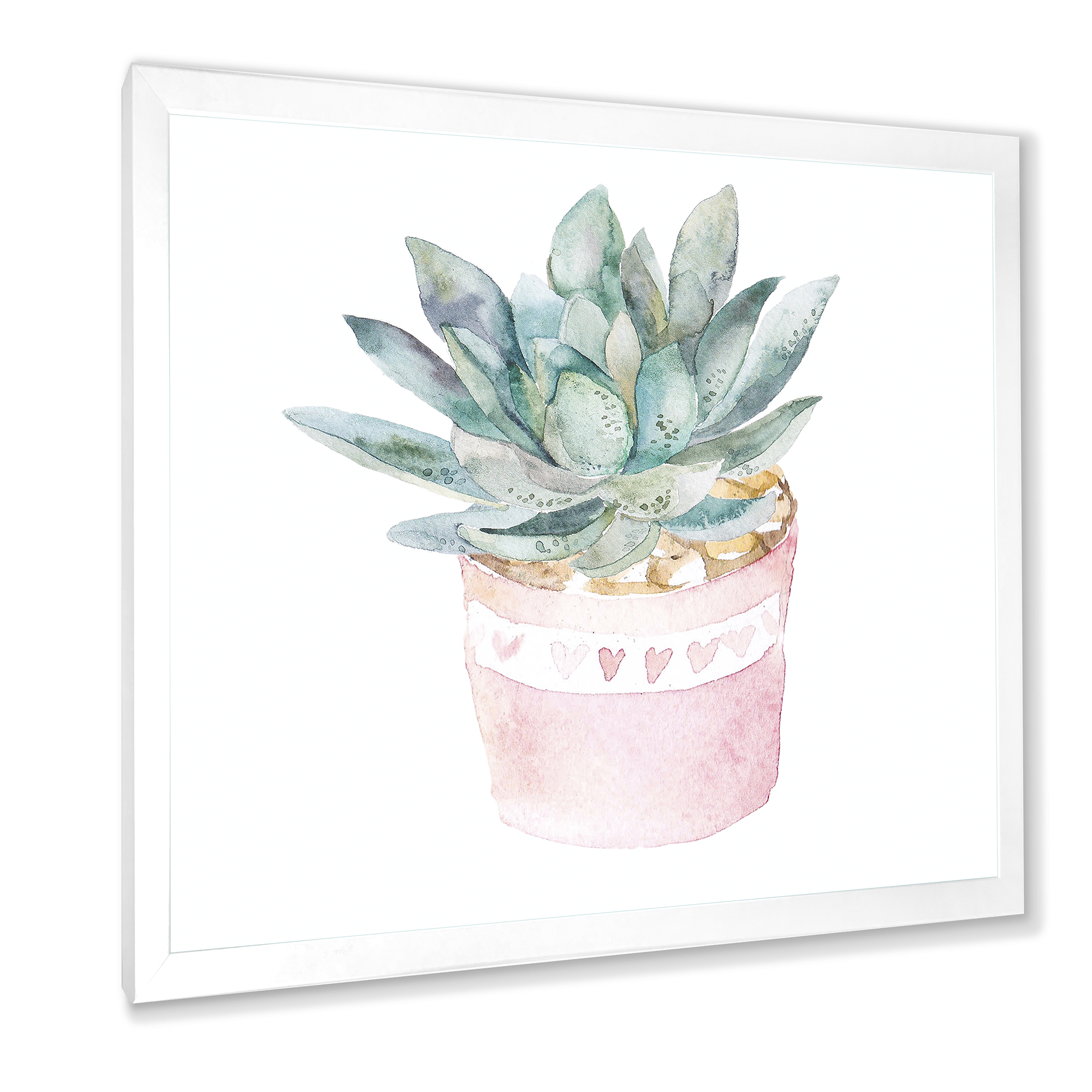 Designart 'Succulent and Cactus House Plants II' Farmhouse Framed Art Print