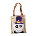 thumbnail image 3 of Bolsa de mano para truco o trato, suministros para fiestas, multiusos, con asa para Halloween Cráneo, 3 of 9