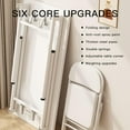 thumbnail image 2 of SEEKOL Desk Study Table No Assembly Required, Writing Computer Desk Space Saving Foldable Table Suitable for Bedroom, Study, Living Room47.2''*23.6''White, 2 of 8