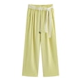 thumbnail image 5 of EDFBUYKRS Female Women Pants Casual Sweatpants Women Petite Short Set Women's Casual Pants Lace Trim Straight Leg Pants Comfortable Breathable Summer Fall Travel Outdoor Everyday Wear M, 5 of 5