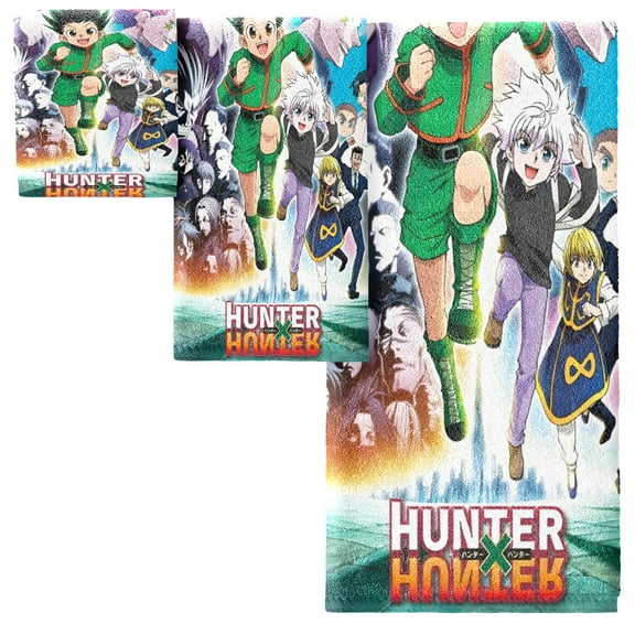 Hunter x Hunter Bath Towel Set (3 pcs),bath, hand, and beach towels.