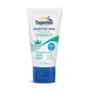 Coppertone Sensitive Skin Faces Sunscreen SPF 50, 2 Fl Oz