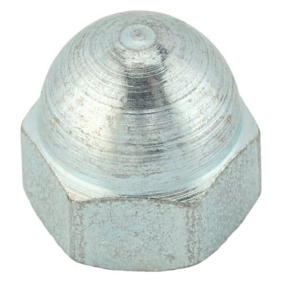 Low Crown Cap Nut, 5/16"-18, Steel, Zinc Plated, 17/32 in H, 25 PK