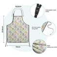 thumbnail image 3 of Pastel Princess Flower Pattern Kids Aprons for Girls and Boys,Adjustable Neck Strap Toddler Aprons for Kids Cooking Baking, 3 of 6