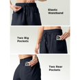 thumbnail image 5 of Women'S Linen Shorts Casual Summer Shorts High Waisted Comfy Pull on Shorts with Pockets Navy Blue S, 5 of 7