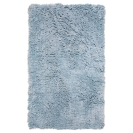 Arkwright Bella Chenille Bathroom Rug  21x34  Micro-Poly  Uber Plush & Soft  Blue