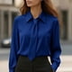thumbnail image 2 of Eres Más Que una Camisa de Puntuación de Prueba Casual de Manga Larga Blusa de Poliéster de Cuello Redondo para las Mujeres, Camisa de Bufanda Top Mujer Sudadera de Moda para Uso Diario, 2 of 6