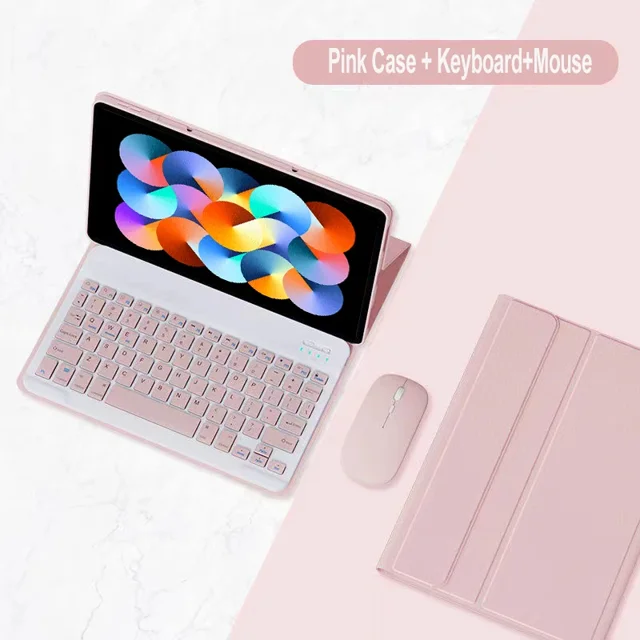Tablet Cover For Mi Pad 6 Pro 11inch 2023 Keyboard Case For Redmi Pad SE 11" 10.61", Keyboard Cover for Xiaomi Pad 5 Pro 11 Inch Pink B Xiaomi 5 5Pro 11in