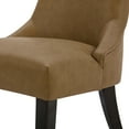 thumbnail image 4 of CHITA Upholstered Dining Chairs with Wood Legs Set of 2, Faux Leather in Tan Yellow, 4 of 7