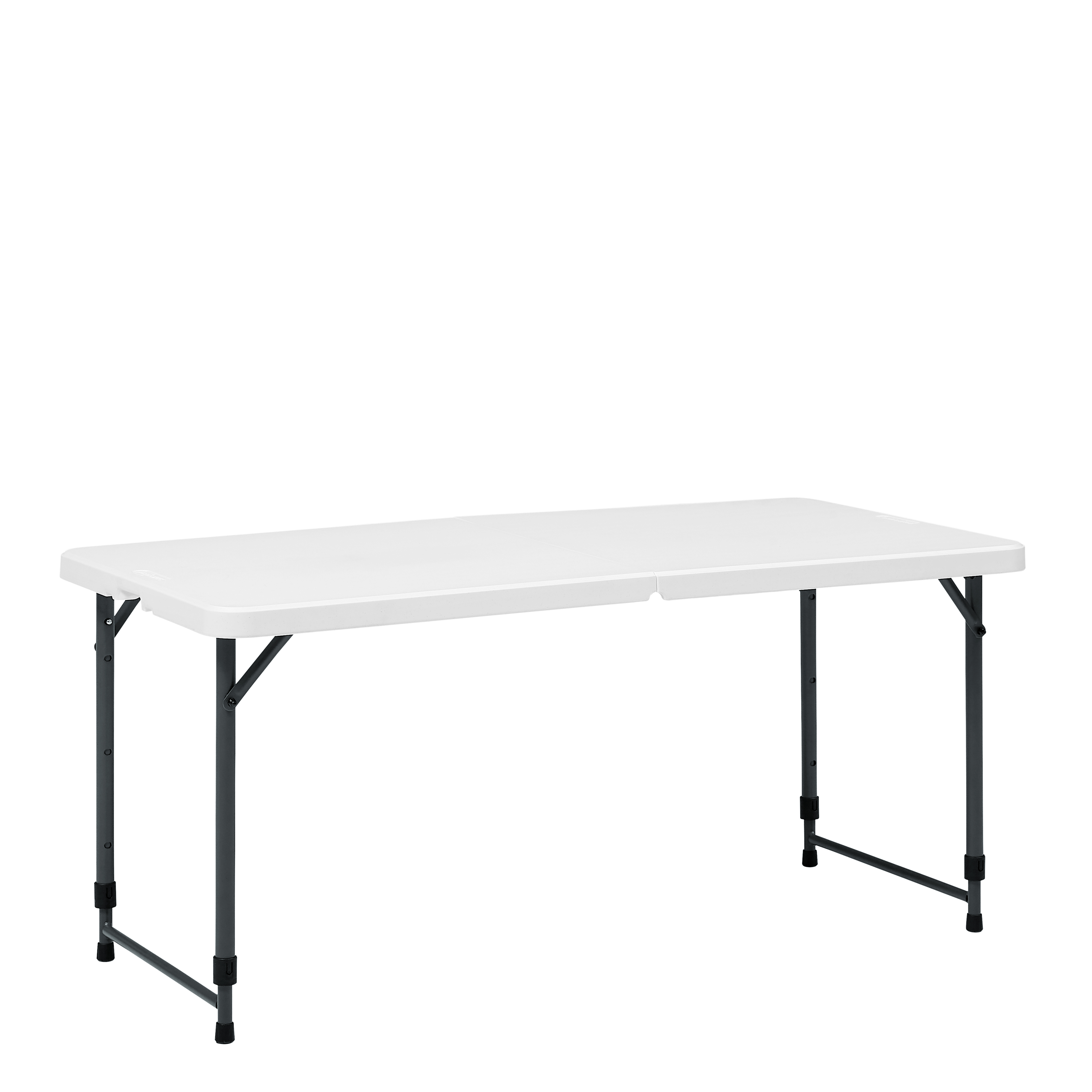 Mainstays 4-Foot Adjustable Height Folding Table, White photo 5