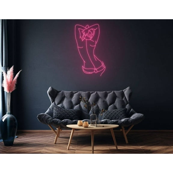 Glowneon Modern Woman Neon Signs, Art Wall Decor