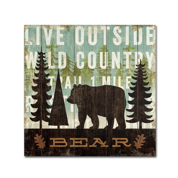 Trademark Fine Art "Simple Living Bear" Canvas Art by Michael Mullan