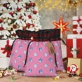 thumbnail image 6 of Rocae French Bulldog Print Christmas Drawstring Linen Gift Bag with Drawstrings Treat Bag Goody Present Bags for Christmas Party Favor, 6 of 8