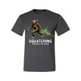 thumbnail image 2 of Wild Bobby, Squatching Through the Snow Bigfoot, Christmas, Men Graphic Tee, Heather Black, Large, 2 of 4
