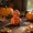 B, variant on Japceit 4X4In Resin Halloween Pumpkin Ornament, Spooky Human Face Figurine, Gothic Designs Tabletop Jack O Lantern, For Home Party, Indoor Display
