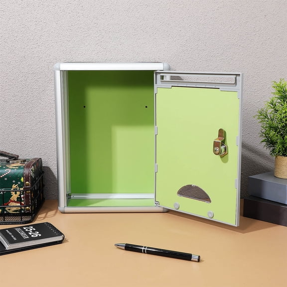 Pawsdot Grey Metal Locking Wall Hanging Mailbox for Secure Storage Use