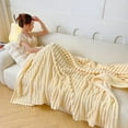 thumbnail image 6 of Satin Throw Blanket Flannel Fleece Throw Blanket Warm And Soft Striped Couch And Bed Blanket Cozy Microfiber Ribbed Sofa Decor For All Season, 6 of 6