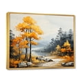 thumbnail image 2 of Designart "Yellow Forest Journey A Scenic Road II" Landscapes Floater Framed Wall Decor, 2 of 7