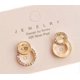 thumbnail image 1 of (Pendientes redondos con forma de cruz de diamantes------Código de producto 80160, 1 of 3