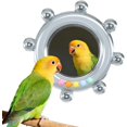 thumbnail image 1 of Birdcage Mirror Toy: Rotating, Sound-Emitting Roller Toy for Budgerigars—A Colorful, Interactive Beak-Grinding and Training Toy Suitable for Canaries, Lovebirds, Conures, and Cockatiels.,Blue, 1 of 5