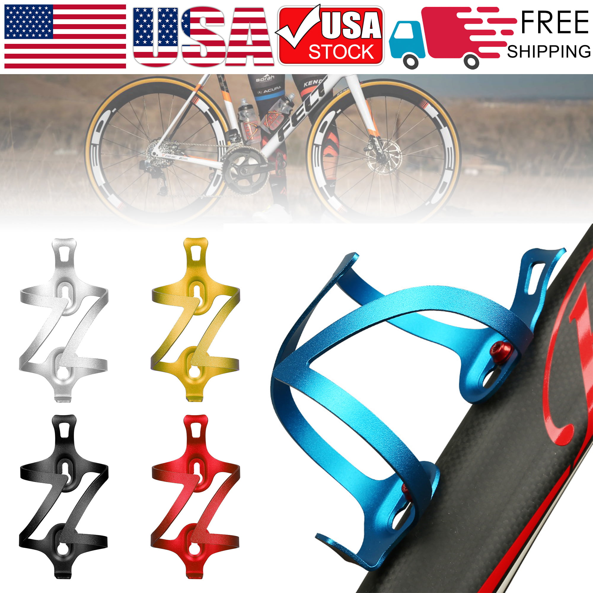 2x Bike Water Bottle Cage Cycling Drink Cup Holder For MTB Bicycle Rack Bracket