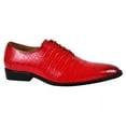 thumbnail image 4 of LIBERTYZENO Men Genuine Leather Formal Lace Up Oxford Dress Shoes, Red, 4 of 5