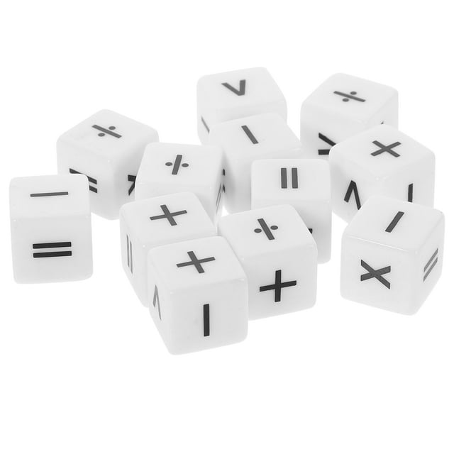 MasteelfCA 12pcs Acrylic Games Dices Match Learning Aid Classroom Dices Accessories