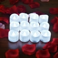 thumbnail image 5 of 12 PCS LED Tealight Candles Battery W/ 100 PCS Decorative Fake Rose Petals, Cool White, 5 of 9