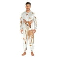 thumbnail image 2 of Pretty Deers Adult Onesie Pajamas Slim Fit Christmas One Piece Suit Pjs for Women and Men Hooded Zipper, 2 of 7