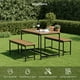 thumbnail image 3 of MUEBLANA - Mesa comedor 4 personas – Minimalista, resistente y fácil de armar – Acero y madera – Ideal cocina o patio – 110x60x75.5 cm – Capacidad 40kg, 3 of 7