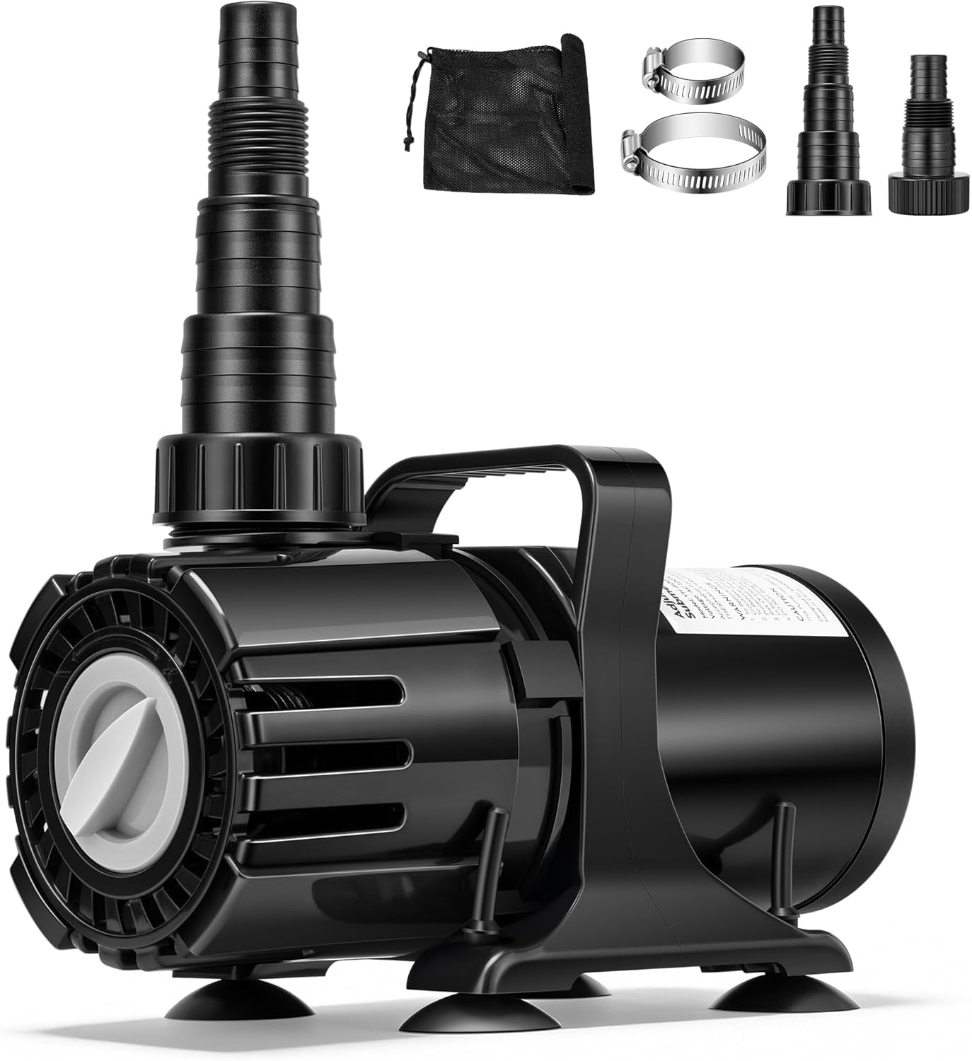 SPECSTAR 120W Submersible Water Pump, 800-2100GPH Stepless Adjustable Flow with 16ft Max Lift, 180° Swivel Nozzle & Filter Bag for Pond, Aquarium, Fountain, Waterfall