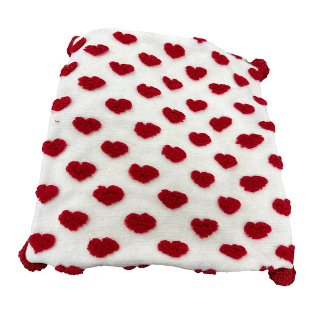 Funda de almohada para el Día de San Valentín, funda de almohada decorativa con corazón de con pompón de 18x18, funda de cojín para