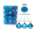 thumbnail image 2 of Zvmxot 24Pcs Christmas Balls Ornament, 1.18 Inch Christmas Decorations, Light Blue, Set Bright Matte Powde Hanging Balls, Plastic Electroplated Christmas GIft Pendant Decor, 2 of 9