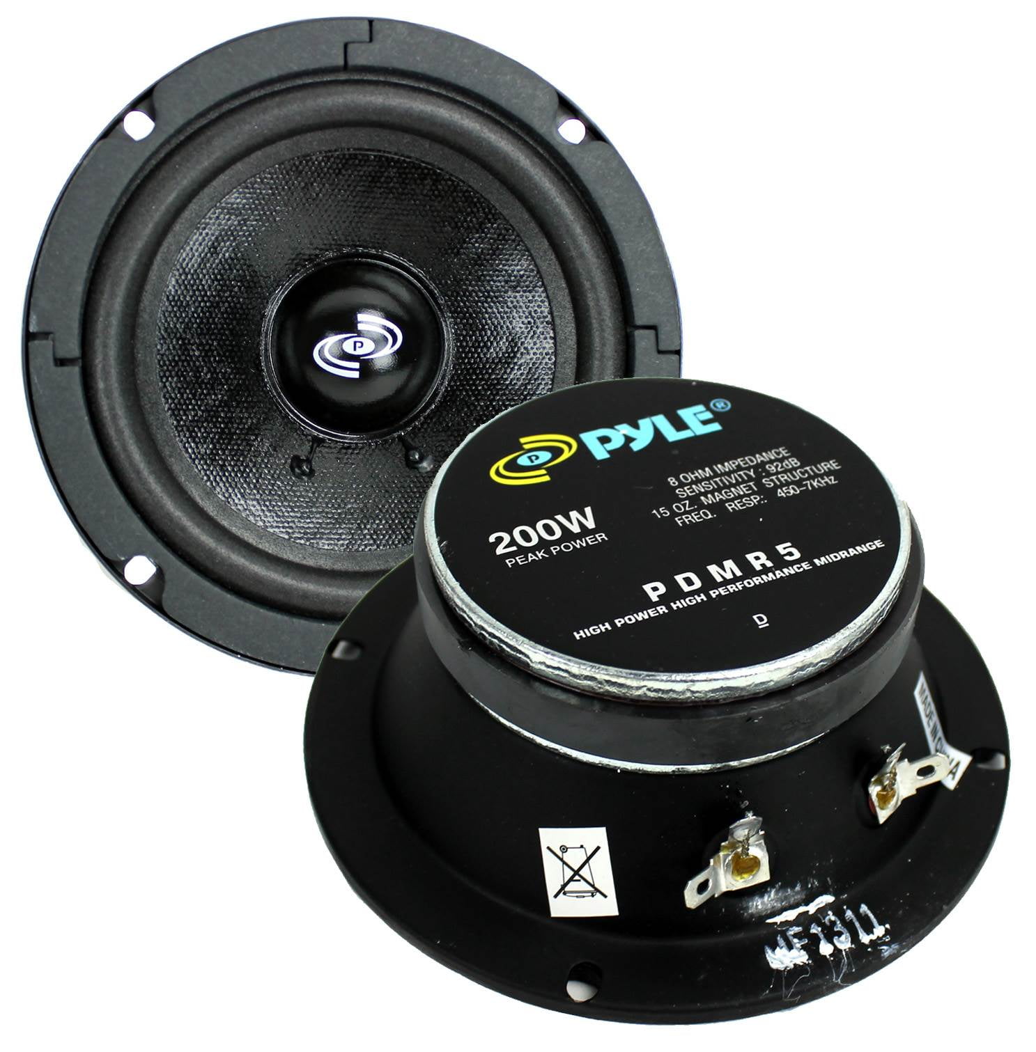2) PYLE Pro PDMR5 5" 400W Car DJ/Home Mid Bass MidRange Speakers