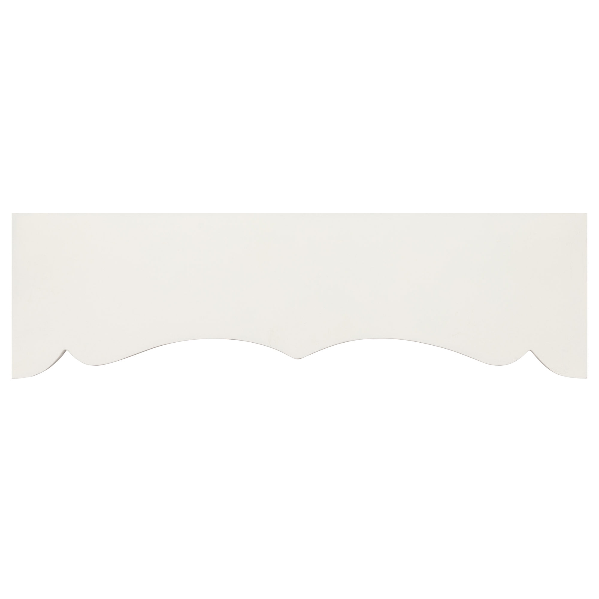 Burnes of Boston 12" Scalloped Angled Floating Ledge Shelf, White