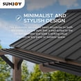 thumbnail image 6 of Sunjoy Hardtop Gazebo 13 x 13 ft. Outdoor Galvanized Steel Gazebo with Metal Gable Roof and Ceiling Hook, Suit for Patio and Backyard, Black, 6 of 12
