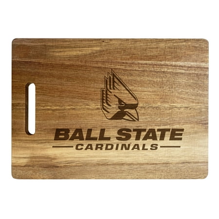 

Ball State University Engraved Wooden Cutting Board 10 x 14 Acacia Wood - Large Engraving