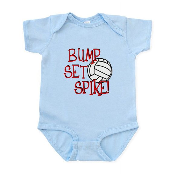 CafePress - Bump, Set, Spike Body Suit - Baby Light Bodysuit, Size Newborn - 24 Months