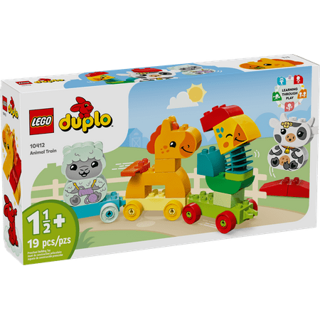LEGO DUPLO My First Animal Train Building Set and Horse Toy, Educational Toy for Toddlers Ages 1-3 with 4 Animal Figures, Creative Nature Toy Birthday Gift for Animal Loving Preschoolers, 10412