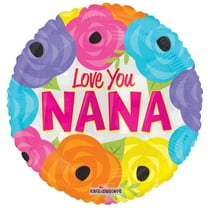 18 inch Kaleidoscope I Love You Nana Foil Mylar Balloon - Party Supplies Decorations