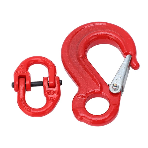 5.2inch Tow Winch Crane Hook Heavy Duty 2T Bearing Swivel Lifting Hook With  2 Ring Buckle For Factory Lifting 